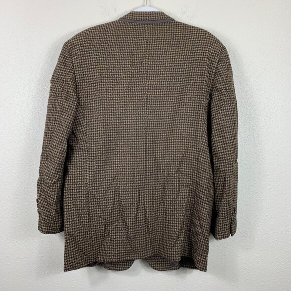 VTG Y2K Valentino Uomo Brown Check Wool Sport Coat Size 40 Retro Classiccore - Picture 5 of 8